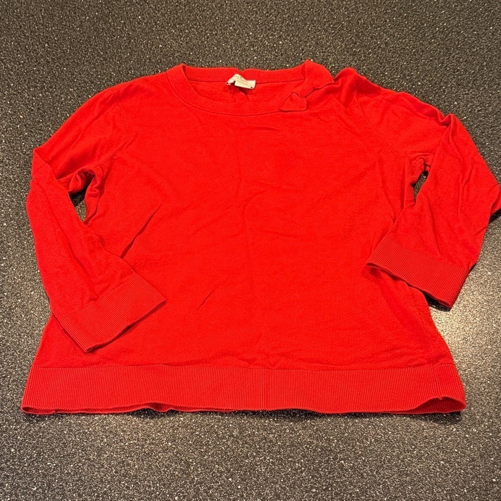 Kate Spade Vibrant Red Sweater with Bow - size Medium